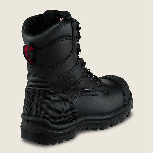 Red Wing Mens Safety Boots - King Toe® - 8-inch Waterproof Csa Toe - Black - VMA120864